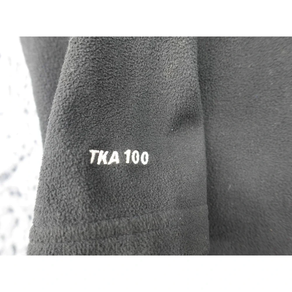 The North Face TKA 100 Fleece‎ Pullover Mens Large Black Quarter Zip Mock Neck